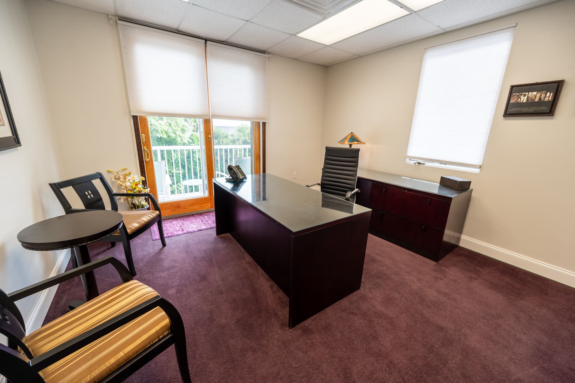Suite 310 executive office with private balcony
