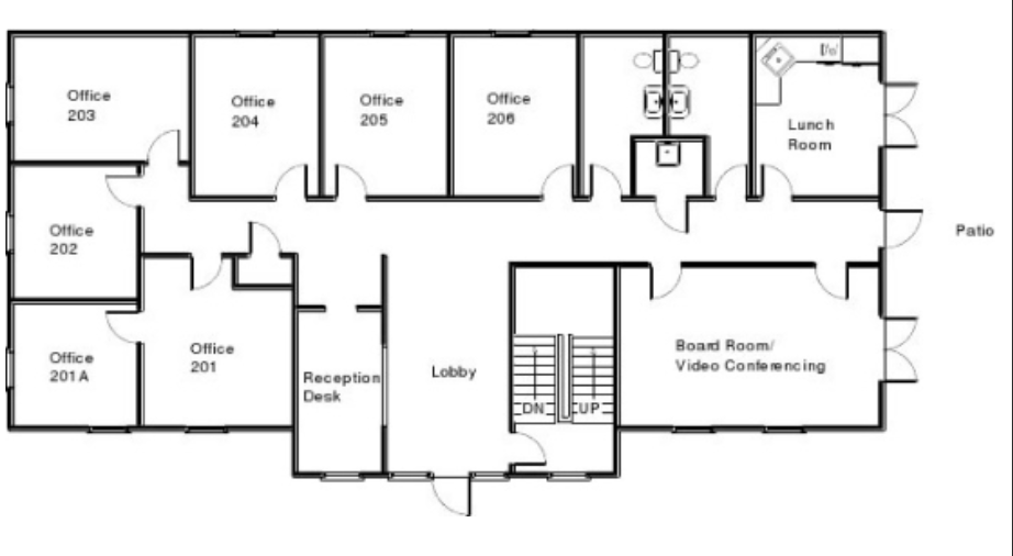 First Floor floor plan at Barros Executive Center